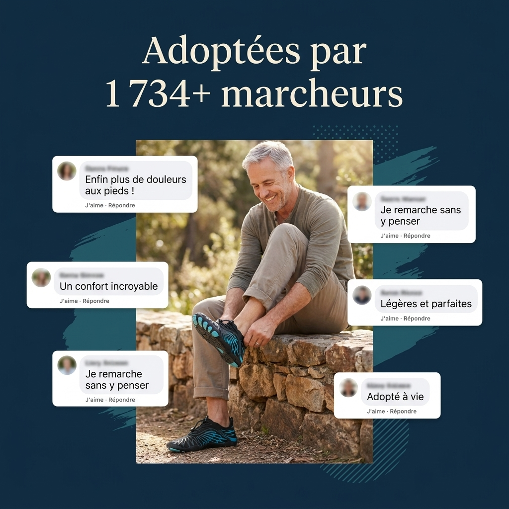Adoptées par 1 734+ marcheurs — avis clients sur le confort et le soulagement